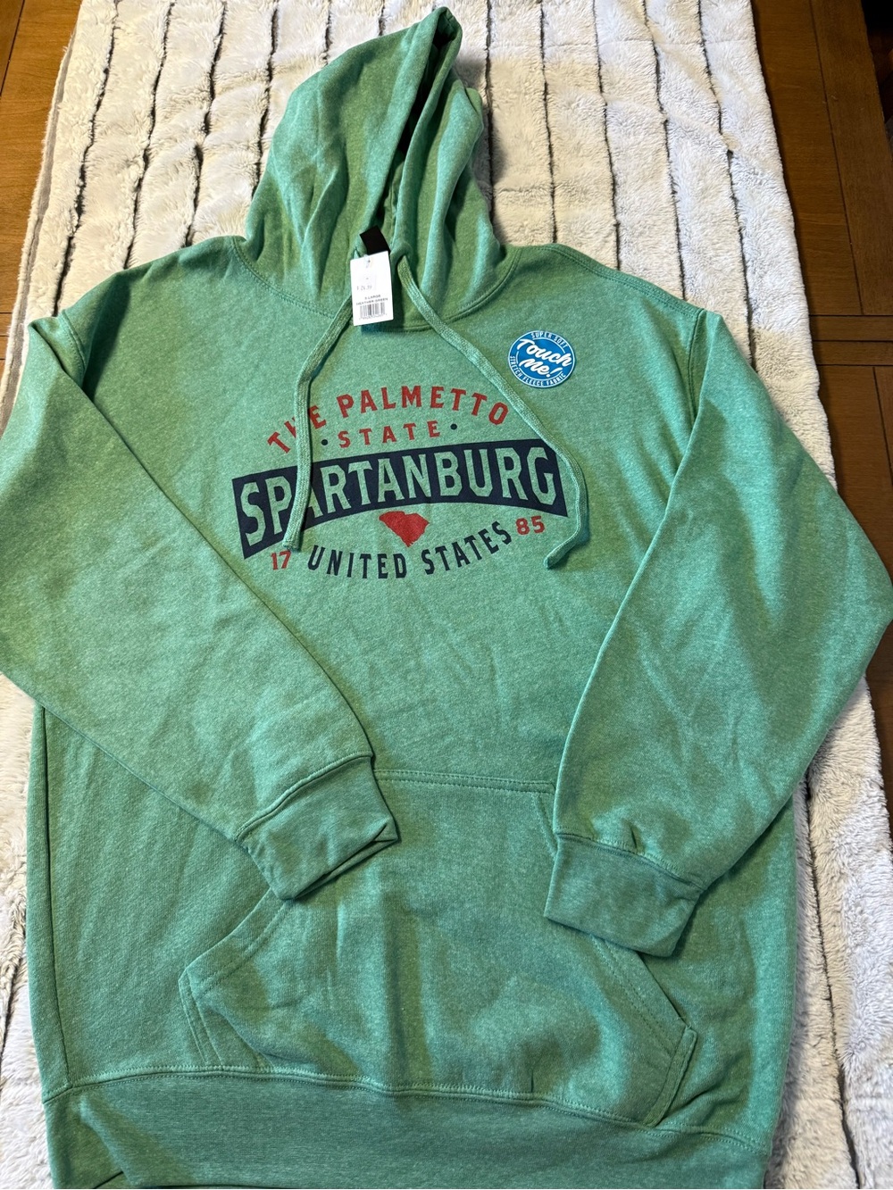 Spartanburg Green Pullover Hoodie with Graphic Logo